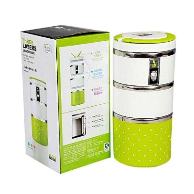 Picture of 3 Layer Lunch Box Set - Multi Color