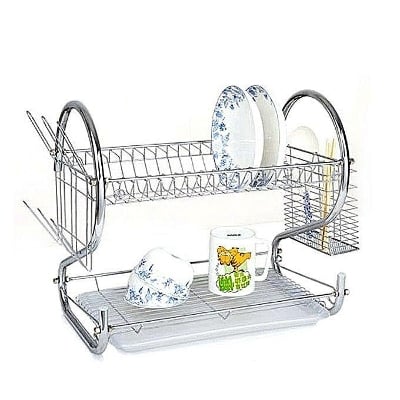 Picture of 2 Layer Dish Drainer - Silver