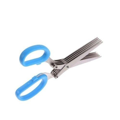 Picture of Vegetable Cutter 5 Blade Scissor - Blue and Silver