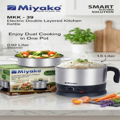 Picture of Miyako MKK-39 Electric Double Layered Kitchen Kettle & Multi-Cooker - 1.5L
