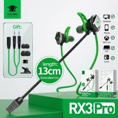 Picture of Plextone RX3 Pro Premium 13cm Long Mic Gaming Earphone
