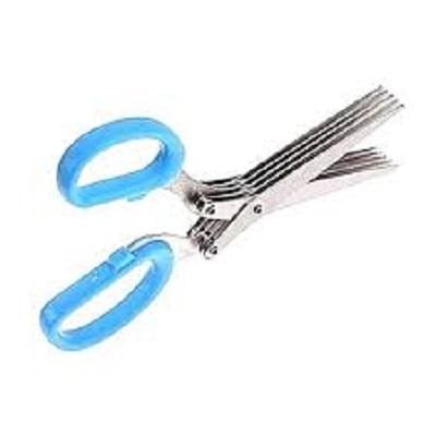 Picture of Vegetable Cutter 5 Blade Scissor - Blue and Silver-