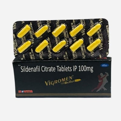 Picture of VIGROMEN BULLET SILDENFIL TABLETS 10Pcs-100mg
