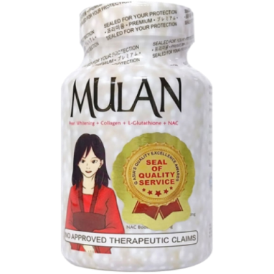 Picture of Mulan 4in1 Whitening X30 Pearl Whitening Collagen L-Glutathione NAC 60 Capsules
