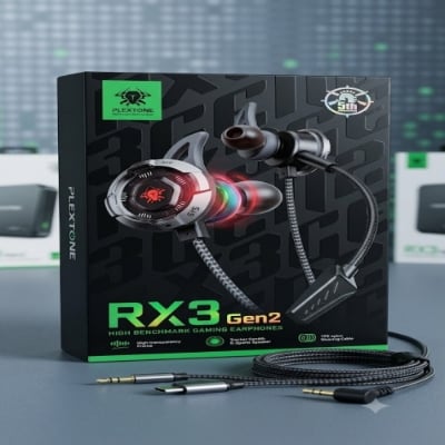 Picture of Plextone RX3 Gen II Gaming Earphones - Hi-Fi Metal Wired Earbuds
