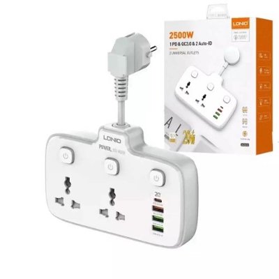 Picture of LDNIO SC2413 PD & QC3.0 2 UNIVERSAL OUTLETS POWER SOCKET
