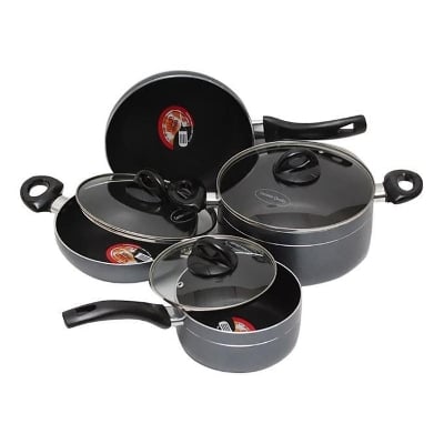 Picture of Non Stick 7 Pcs Cookware Set - Black and Ash