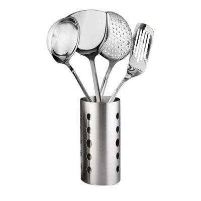 Picture of 4pcs Spoon set with Holder  - Silver