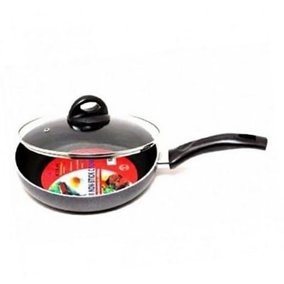 Picture of Non-Stick Fry Pan 22cm with Glass Lid - Silver and Black