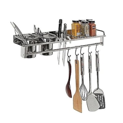 Picture of Stainless Steel Wall Mounted Kitchen Storage - Silver