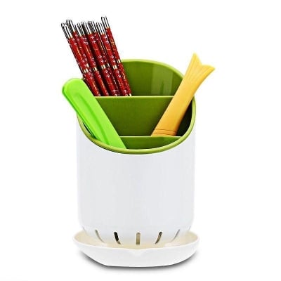 Picture of Cutlery Drainer and Organizer - White and Green
