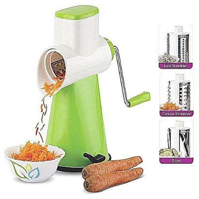 Picture of Multifunctional Fruit and Vegetable Slicer - White with Green