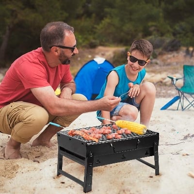 Picture of Outdoor Portable Charcoal BBQ Stove - Black
