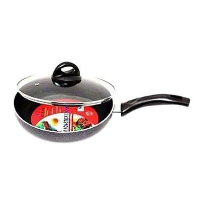 Picture of Non Stick 26CM Fry Pan With Glass Lid - Silver and Black
