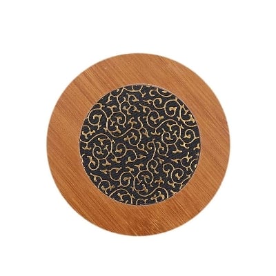 Picture of Bamboo and Fabric Table Mat - Black and Brown