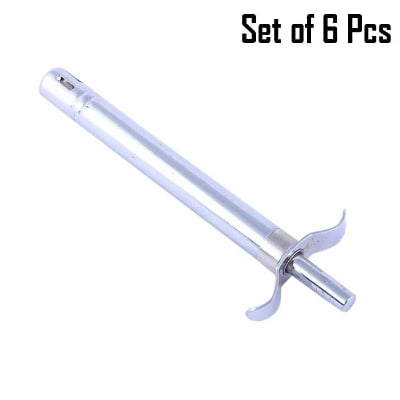 Picture of 6 PCs Set Silver Stainless Steel Gas Lighter