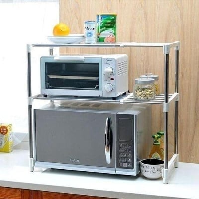 Picture of Microwave Oven Storage Racks - Silver