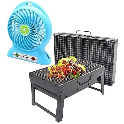 Picture of BBQ Grill Machine with Hi Speed USB Fan Combo - Multi-color