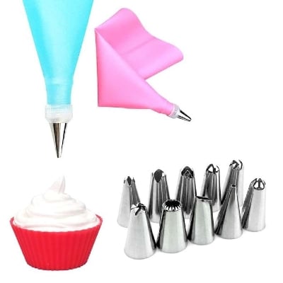 Picture of Silver Cake Decoration Tools Set 12 Pcs