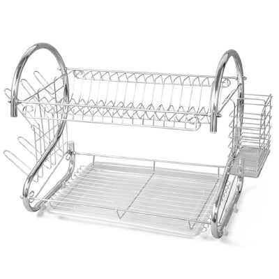 Picture of 2 Layer Kitchen Dish Rack - Silver