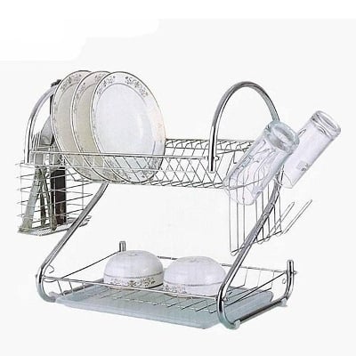 Picture of 2 Layer Dish Drainer Rack Stainless Steel