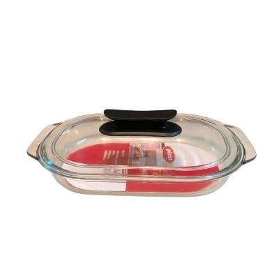 Picture of Oven Proof Glass Serving Dish with Glass Lid - Transparent