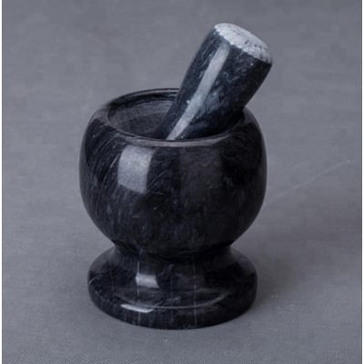 Picture of Hand Marble Mortar and Pestle Set - Black