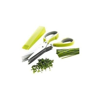 Picture of Vegetable Cutter 5 Blade Scissor - Green and Silver
