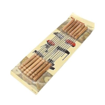 Picture of 12 Pieces Barbecue Grill Sticks Set - Brown