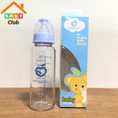 Picture of Applebear Crystal Glass Feeder Milk Bottle 200ml