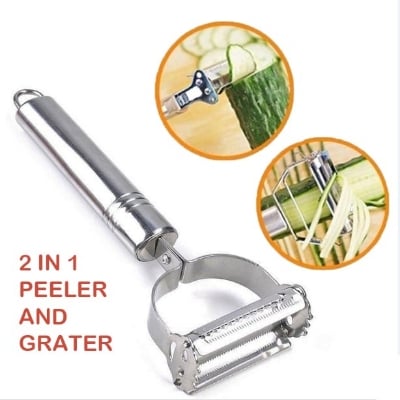 Picture of Vegetable Double Peeler Cutter Julienne Peeler Potato Carrot Grater Kitchen Tool