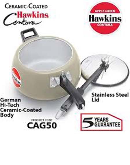Picture of Hawkins Ceramic Coated Contura pressure cooker 5 Ltr