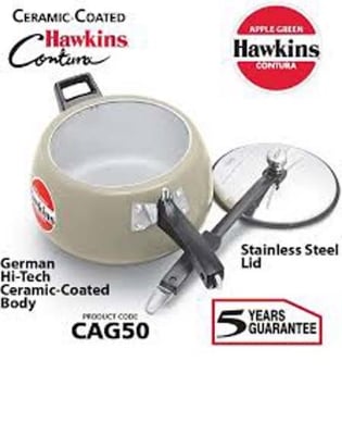 Picture of Hawkins Ceramic Coated Contura pressure cooker 5 Ltr