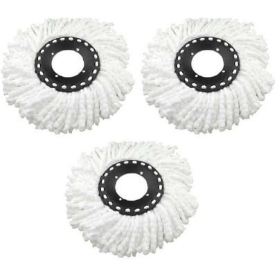 Picture of 3 Pack Premium Replacement Mop Heads Refill for 360° Rotating Round Spin Magic Mop Microfibre