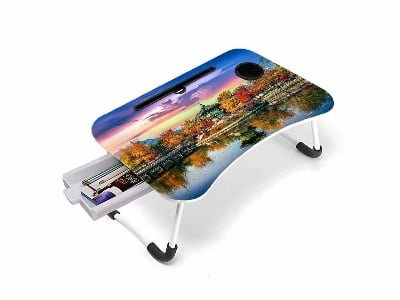Picture of Computer Laptop Desk Small Foldable Multi-Function Bed Desk Simple Dormitory Lazy Table Bed with Laptop Table
