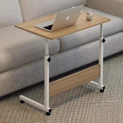 Picture of Portable Foldable Height Adjustable Studying Desk Bedside Laptop Table