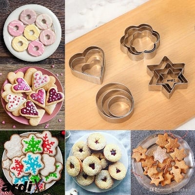 Picture of 12-Piece Stainless Steel Pastry Cutter Set - Versatile Tools For Baking, Decorating, And Pastry Making