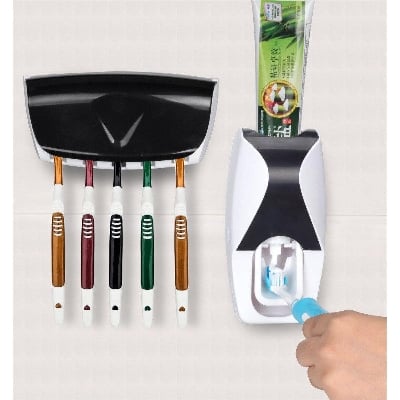 Picture of Automatic Toothpaste Dispenser With Toothbrush Holder