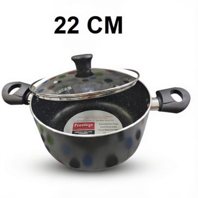 Picture of Prestiege INDUCTION Casserole/ SOS Pan with Glass Cover 22-36 CM (MULTIPLE COLOR) (Grey22)