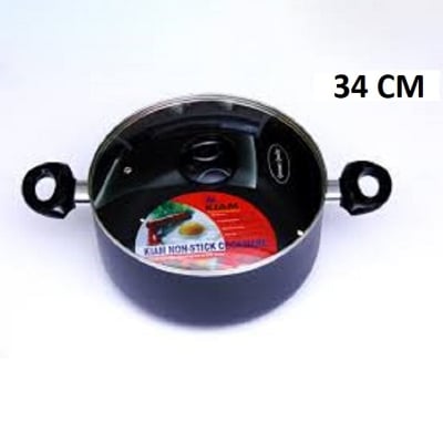 Picture of Kiam Non Stick Casserole (Sauce Pan) With Glass Lid (20cm-36cm) (Grey34)
