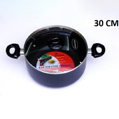 Picture of Kiam Non Stick Casserole (Sauce Pan) With Glass Lid (20cm-36cm) (Grey30)