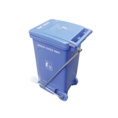Picture of 120 Liter Big Size Plastic Made PADDLE / NONPADDLE Wheel System Garbage & Recycle Trash Bin / Chaka Dustbin (PADDLE)