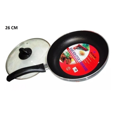 Picture of Kiam Non Stick Fry Pan With Glass Lid (20cm-28cm) (Grey26)