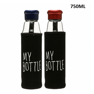 Picture of Jazz Style Water Bottle, Aluminum Cap and Bag (Multicolor750)