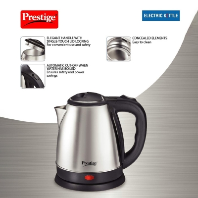 Picture of Water Heater/ Electric Kettle 1.8 Liter for Make tea, coffee and Hot water (MIXED COLOR) (Prestige-P666)