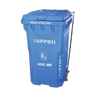 Picture of 240 Liter Big Size Plastic Made PADDLE / NONPADDLE Wheel System Garbage & Recycle Trash Bin / Chaka Dustbin (PADDLE)