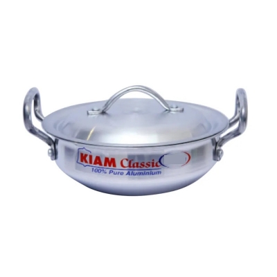 Picture of Kiam Anodized Karai With Metal Handle (ORDER AS PER SIZES) (Silver30CM)