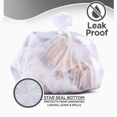 Picture of CLEAR Garbage Bag / Poly Bag / Trash Bag / Moyla Felar Bag / Polibag (30 "x 20") (CLEAR100PCS)