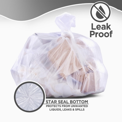 Picture of CLEAR Moyla Felar Bag / Trash Bag / Poly Bag / Garbage Bag / Polibag (36"x 24") (CLEAR100PCS)