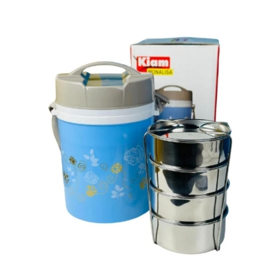 Picture of Kiam Monalisa Steel Hot Tiffin Carrier or Lunch Pot (Multicolor)